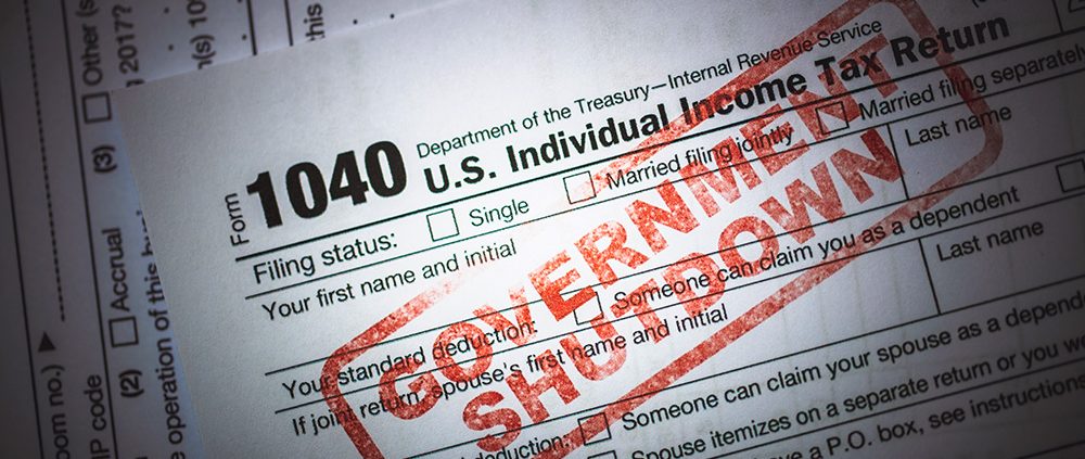 IRS tax forms - Government Shutdown